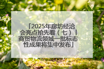 2025年廊坊经洽会亮点抢先看（七）丨商贸物流领域一批标志性成果将集中发布