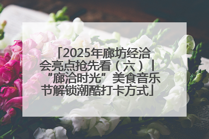 2025年廊坊经洽会亮点抢先看（六）丨“廊洽时光”美食音乐节解锁潮酷打卡方式