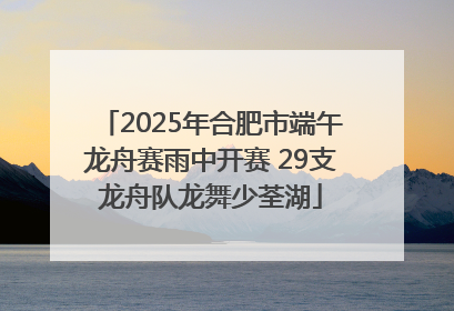 2025年合肥市端午龙舟赛雨中开赛 29支龙舟队龙舞少荃湖