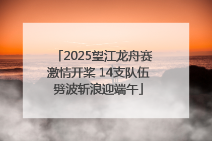 2025望江龙舟赛激情开桨 14支队伍劈波斩浪迎端午