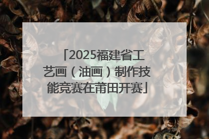 2025福建省工艺画（油画）制作技能竞赛在莆田开赛