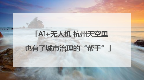 AI+无人机 杭州天空里也有了城市治理的“帮手”