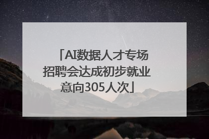 AI数据人才专场招聘会达成初步就业意向305人次