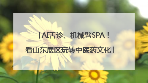 AI舌诊、机械臂SPA！看山东展区玩转中医药文化